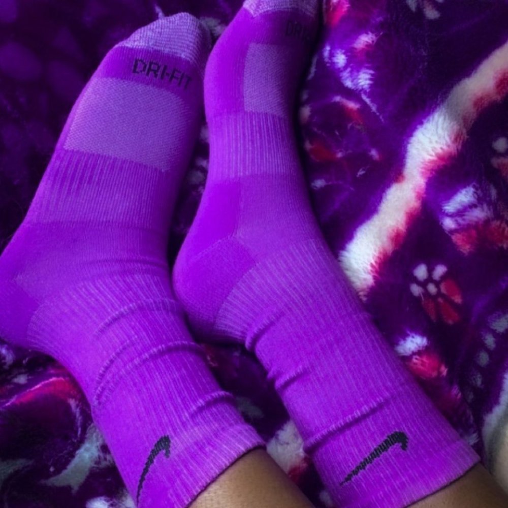 Nike Everyday Custom Purple Crew Socks